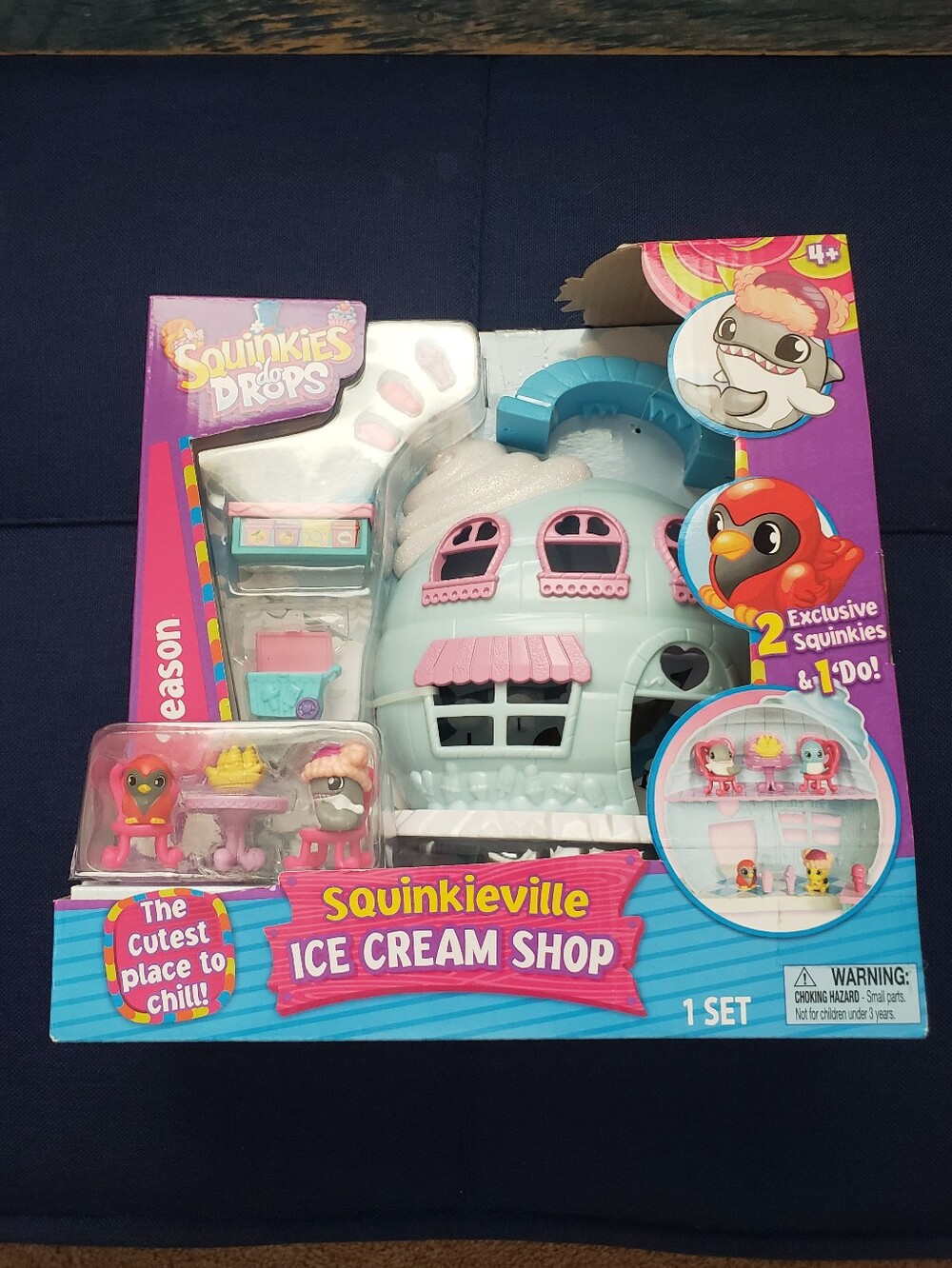 NIB Squinkieville Ice Cream Shop Playset PLAY Set New Squinkies Do Drops